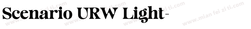 Scenario URW Light字体转换